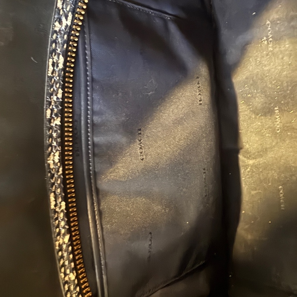 Coach Dreamer 36 Satchel in Colorblock with Snakeskin Detail & Gold Hardware - Picture 5 of 7
